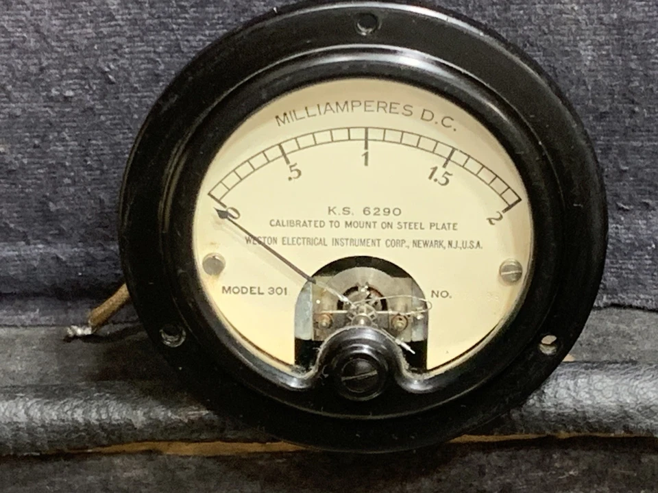 1930 Western Electric 46 tubo amplificador KS-6290 placa medidor de corriente ERPI película Foto 3 de 4