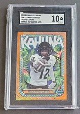 Travis Hunter 2023 Bowman U Chrome Orange Refractor Big Kahuna #/25 SGC 10