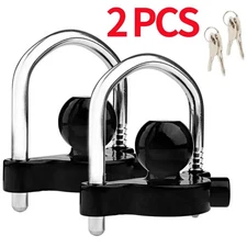 2X Coupler Lock Trailer Locks Ball Hitch Trailer Hitch Lock Heavy-Duty Steel hot