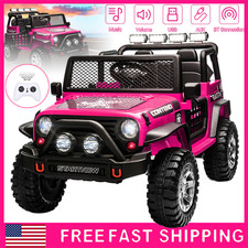 12V Kids Ride On Electric Car Truck Jeep 2 Seater Vehicle Toy w/Remote Control