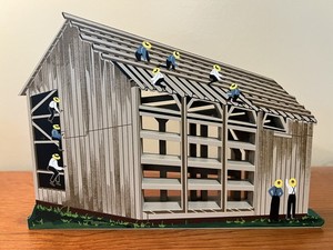 VERY RARE! Sheila’s Collectibles “Amish Barn Raising” Artist Proof Signed!