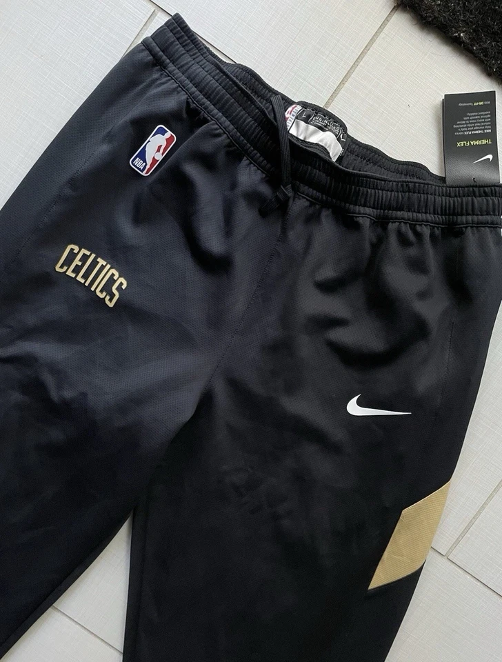 Pantalones Nike NBA Boston Celtics Therma Flex CD5475-011 Tearaway Negros Talla L Alto Foto 2 de 4