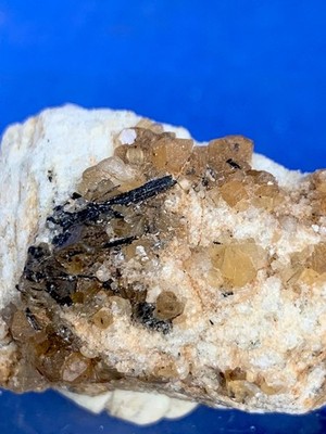 53g Natural Epidote Crystals on Calcite Matrix   Green Mineral Specimen   Pakist