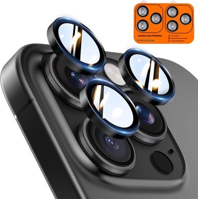 2 Pack Camera Lens Protector for iPhone 16 Pro Max/Pro Tempered Glass
