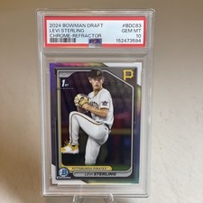 Levi Sterling 2024 Bowman Draft Chrome Refractor 1st #BDC-83 PSA 10! Pirates