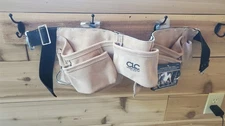 NEW CLC Work Gear Leather Tool Belt Capenter's Apron w/ 13 pockets and steel 