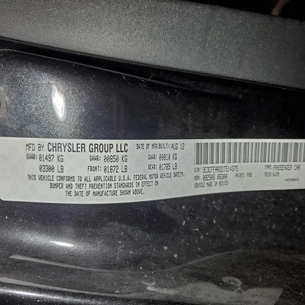 AC Heater Climate Control Temperature Manual FIAT 500 2012-2017 - Image 3 of 3