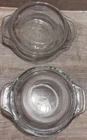 Vintage Clear Glass 12 oz Casserole Dishes w/lid Anchor Hocking 1072 USA Small-2