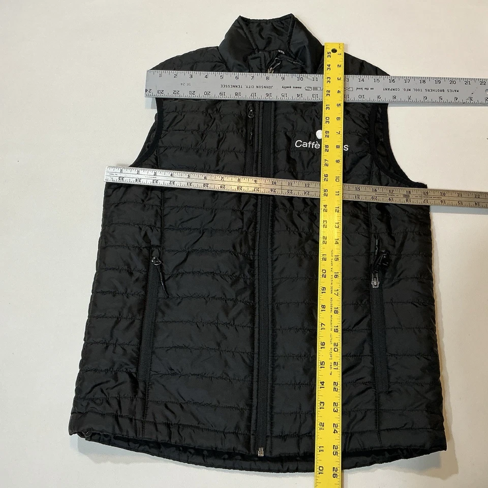 Apple Computer Employee Caffe Macs Logo Puffer Vest Black Sz S - Image 4 of 4