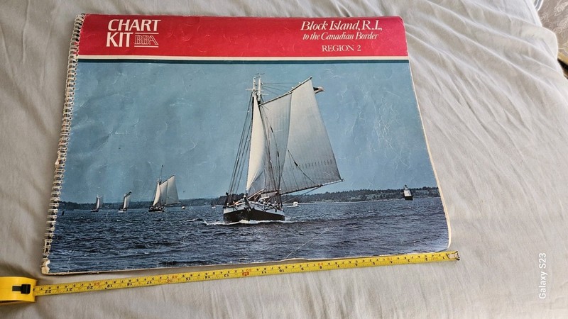 Chart Kit BBA Block Island R.I. to Canadian Border Region 2 Early 1980 22" x 17"