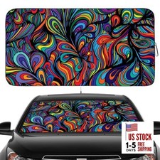 Windshield Sun Shade for Car Front Window Cover Sunshades Standard Abstract