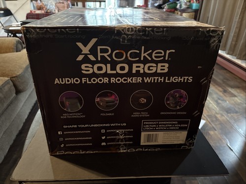 XRocker Solo RGB Audio Floor Rocker With NEO Lights Game Chair - Picture 3 of 6