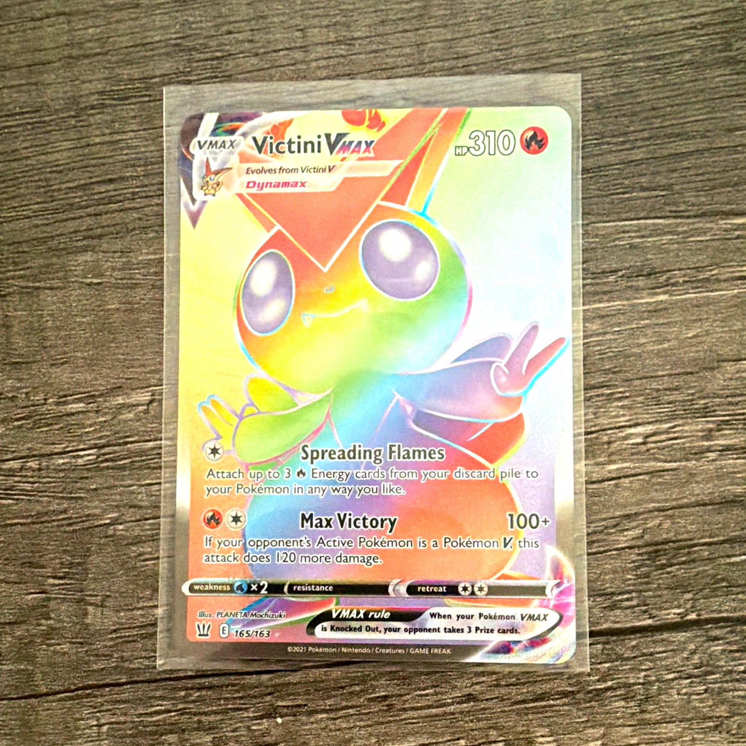 Pokemon Company Victini VMAX 165/163 Battle Styles Secret Rare Holo Eng 2021