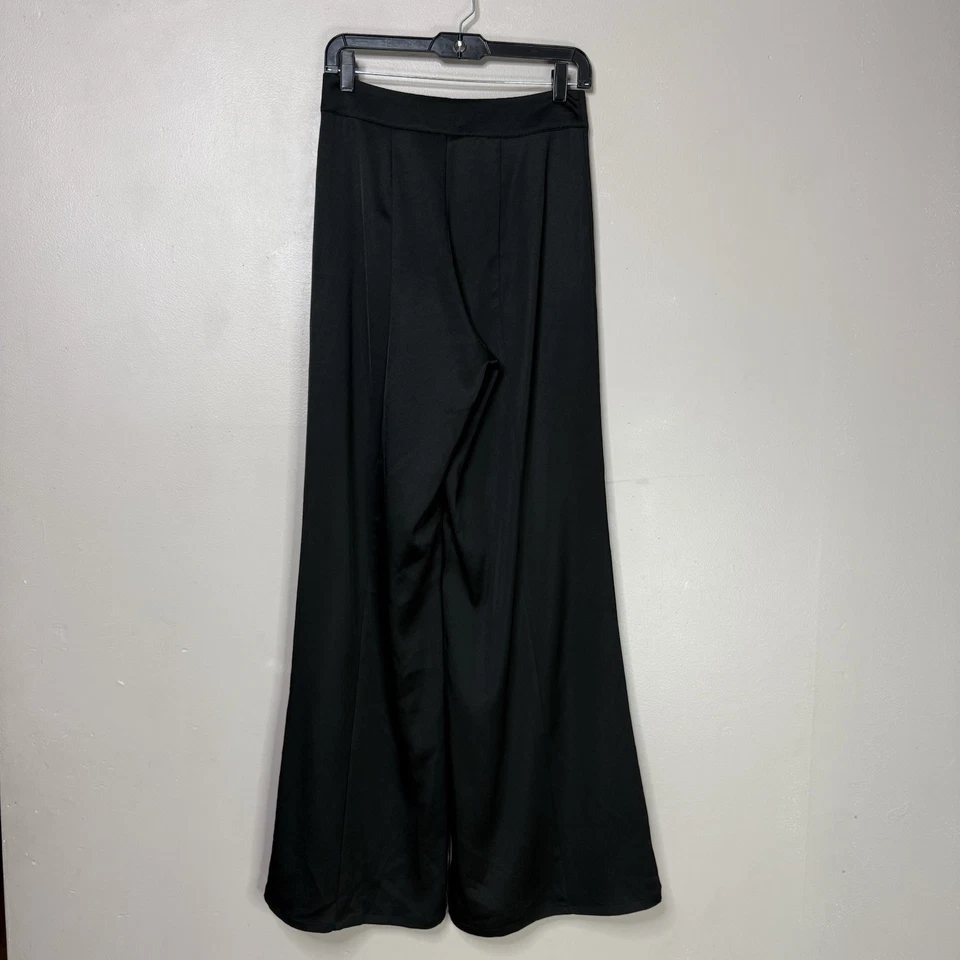 TART Collections Womens Dress Pants Size S Wide Leg High Rise Black Crepe - Image 3 of 4