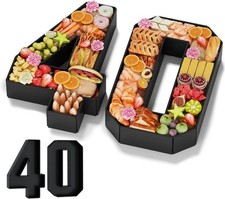 40 Cardboard Fillable Number Boxes for Charcuterie Snacks Paper Mache Display