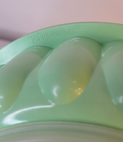 Stampo per anelli gelatina Tupperware classico vintage 3 pezzi verde - Foto 11 di 13