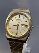 Seiko King Quartz 9923-7010 Vintage APII Gold Men’s Watch Used Rare
