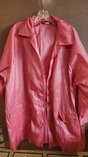 Vintage 80s Mycra Pac Designer Wear Travel Jacket Made in USA Croc Coat J63