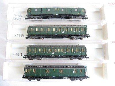 SM142* Fleischmann N 8084/85/87/88 Konvolut Abteilwagen DRG OVP´s (4)
