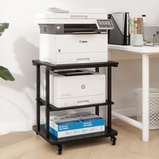 Printer Table Platform, 3 Tier Black