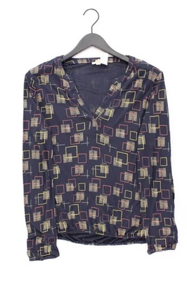 Esprit Langarmbluse Classic Bluse für Damen Gr. 38, M geometrisches Muster blau - Bild 1 von 4