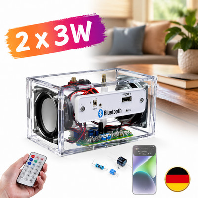 DIY Bluetooth Lautsprecher Löten Bausatz Elektronik Audio Amplifier Music Stereo