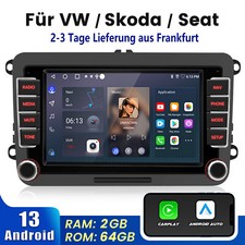 Für VW Golf 5 6 Passat Polo 7''Android 14 Carplay 64G Nav GPS Autoradio KAM DAB+