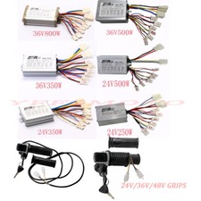 24V 36V 48V Electric Motor Controller Throttle Grips w/Key for 4 Wheeler Go Kart