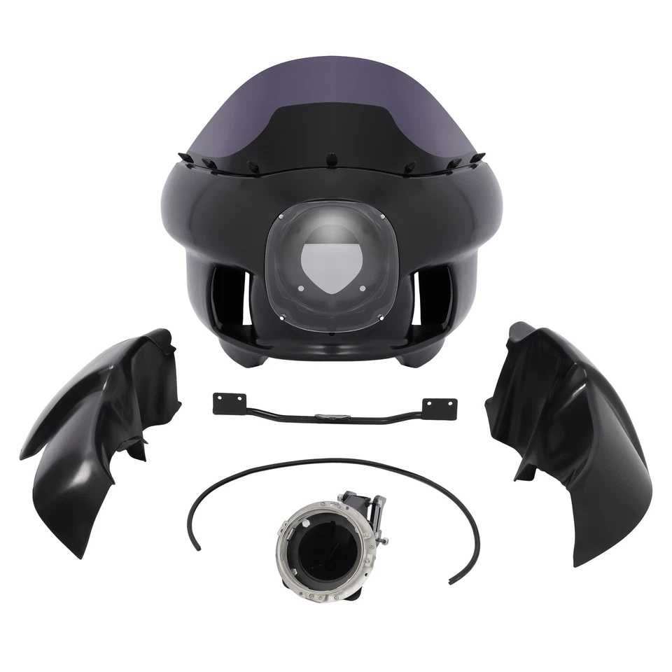 Front & Leg Fairing Kit W/ Headlight Mount For Harley Dyna Wide Super Glide FXR - Image 4 of 4