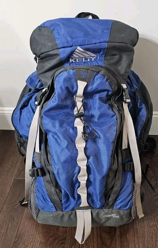 Kelty Backpack Coyote 4750 32” 17” 8” Internal Frame Hiking Blue Charcoal