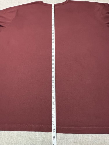 CARHARTT Hombre Talla 4XL - EX-EX-EX-EX-GRANDE BORGOÑA Camiseta Bolsillo 100% Algodón - Imagen 12 de 17
