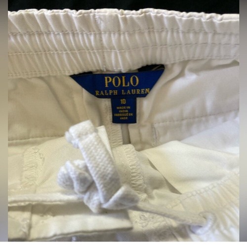 Polo | Ralph Lauren - Pantaloncini da bambino bianchi all over blu navy con ricamo pony taglia 10 - Foto 2 di 9