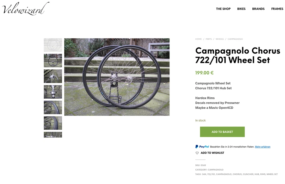 Campagnolo Chorus 722/101 Hub / Mavic ? Hardox Rims / 36 H / ITA / Wheel Set - Bild 3 von 4