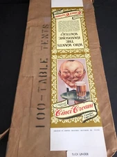 Vintage Cinci Cream Canadian Lager Beer Table Tent Card Advertising NOS Bar Pub