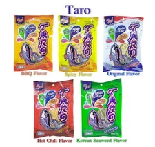12 Taro Fish Snack Hot Chilli Spicy BBQ Seaweed Fish etc. Flavor No Fat 20 g