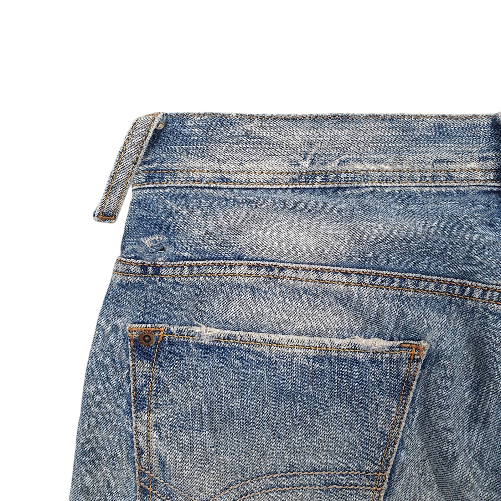 TOMMY HILFIGER Hot Pants Blue Denim Jeans Cotton Shorts Womens W32 image 4