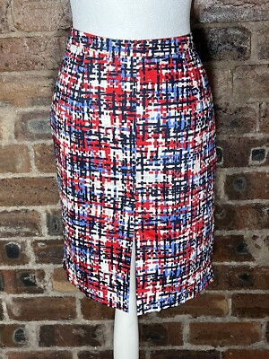 L K BENNETT SK LARGA BLUE/RED/WHITE SKIRT SIZE 16 VGC