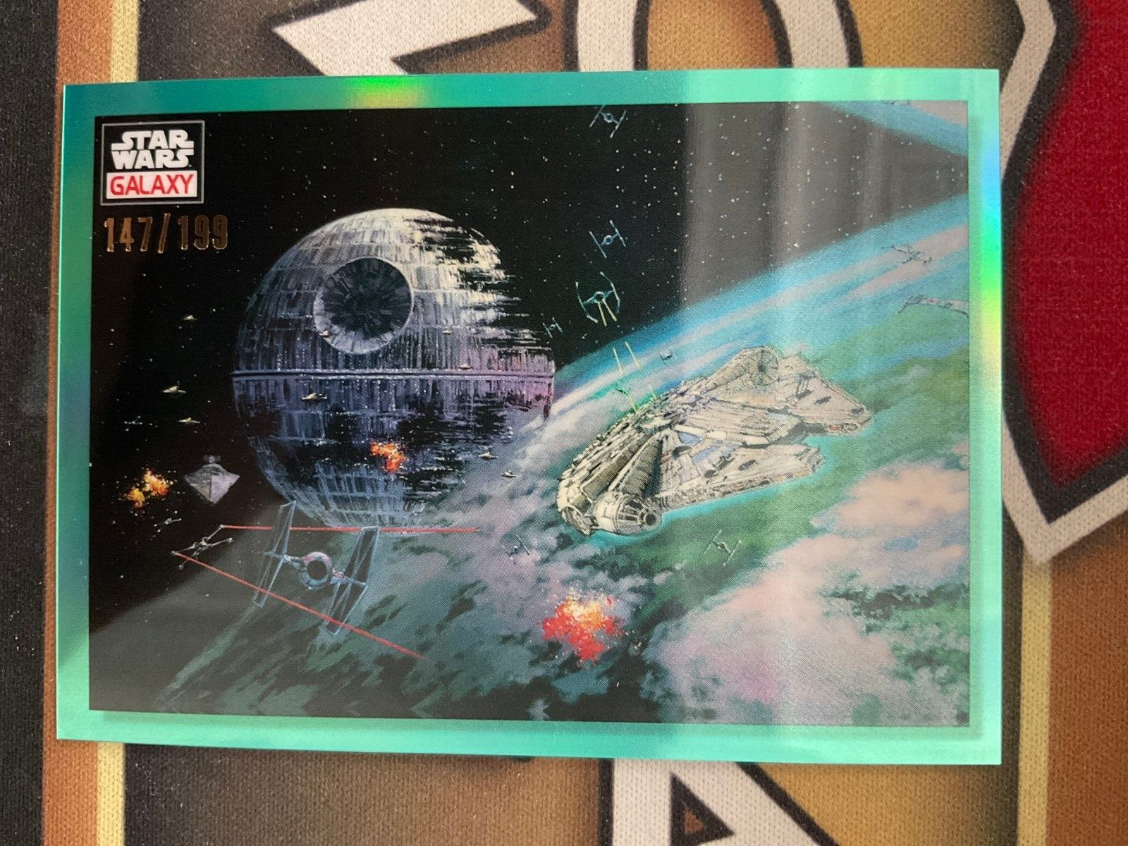 Battle of Endor 2023 Topps Star Wars Galaxy Chrome Aqua /199 #86