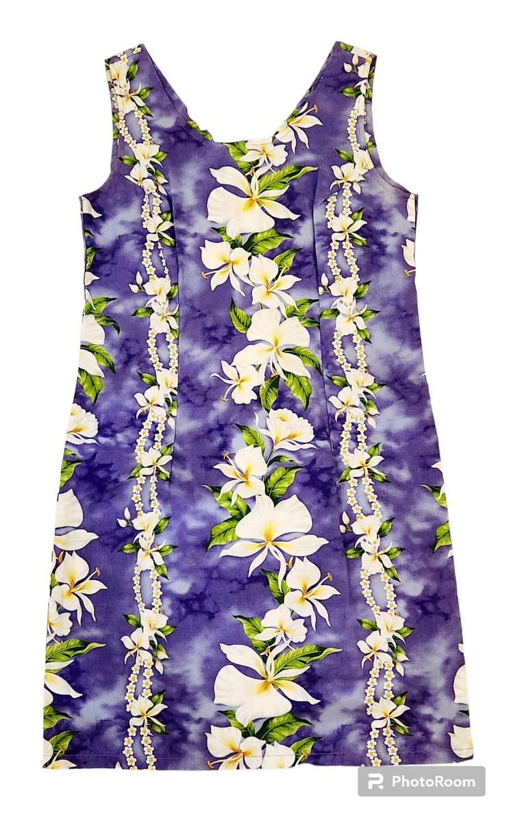 purple hawaiian print dress Long Ruffle Purple Muumuu Dress Monstera Ceres Purple / L