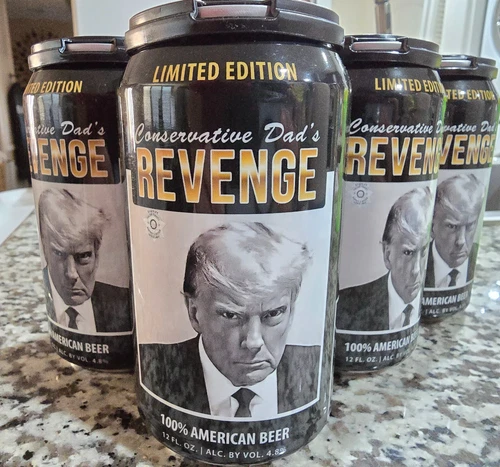 LIMITED Edition Trump Mugshot Beer Cans 6pk Empty