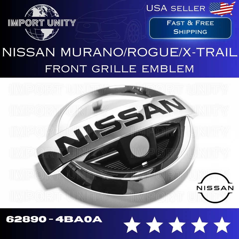 Nissan MURANO 2015-2022 ROGUE 2014-2014 Premium parrilla delantera emblema 62890-4BA0A Foto 2 de 3