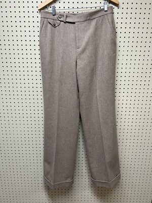 Lauren Ralph Lauren Camel Tan Wool Flannel Pants Size 10 Straight Leg