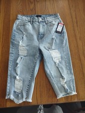 Material Girl Size 3 Jean Ripped Shorts