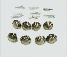 Lot Of 8 Cabinet Knob Brushed Nickel Drawer Pulls         HG16