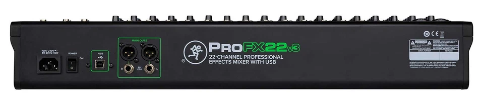 Mackie ProFX22v3 22-Channel 4-Bus Professional Effects Mixer w/USB ProFX22 v3 - Image 4 of 4