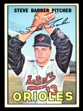 1967 TOPPS OPC O PEE CHEE BASEBALL #82 Steve Barber NM Baltimore Orioles Card