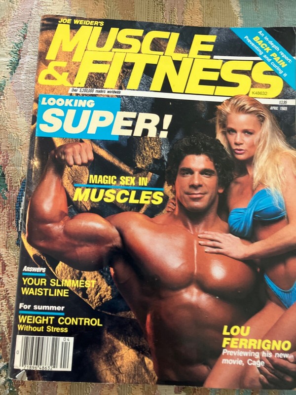 Joe Weider's Muscle & Fitness Magazine April 1989 Lou Ferrigno and Jane Chapluk