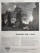 1947 American Rolling Mill company Steelmaker Future Middletown VTG Print Ad