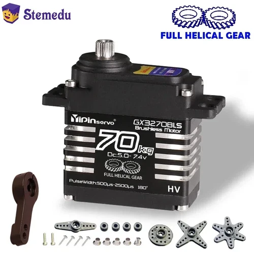70KG 7.4V High Torque IP68 Brushless Servo Motors Gear For 1/8 1/10 Scale RC Car