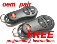 OEM PAIR CHRYSLER DODGE KEYLESS REMOTE ENTRY FOB TRANSMITTER GQ43VT17T 04686481